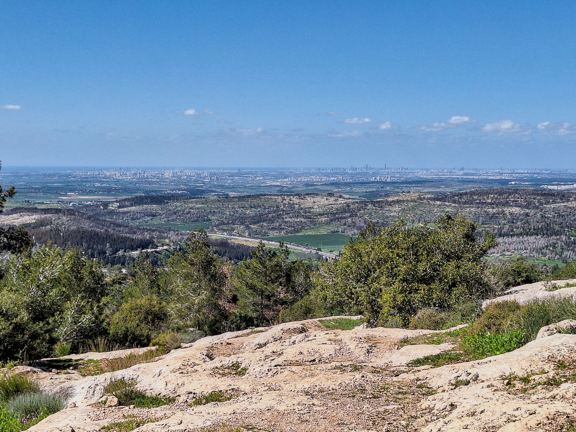 panoramic view towards the coast