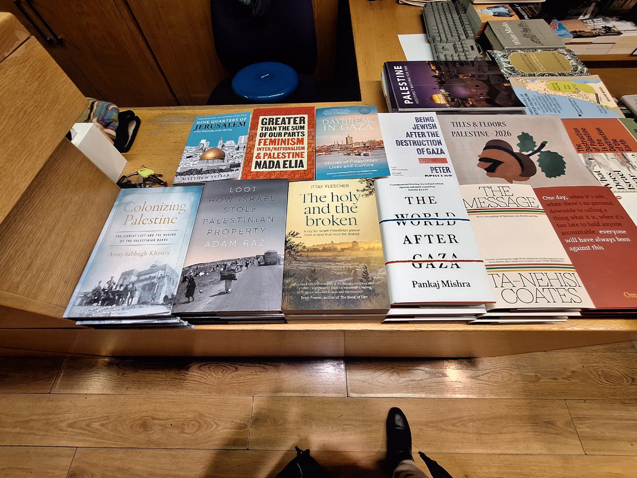 Books on display at the Educational Bookshop