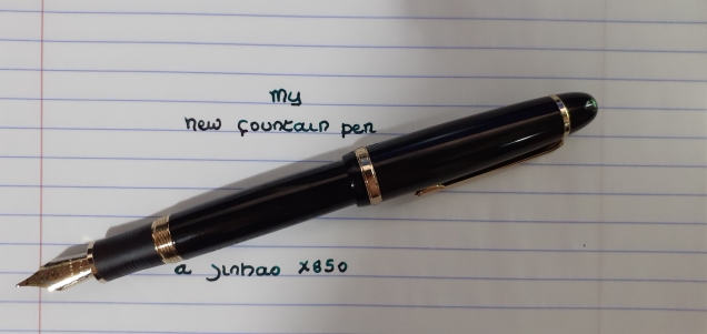 paper note showing Jinhao pen